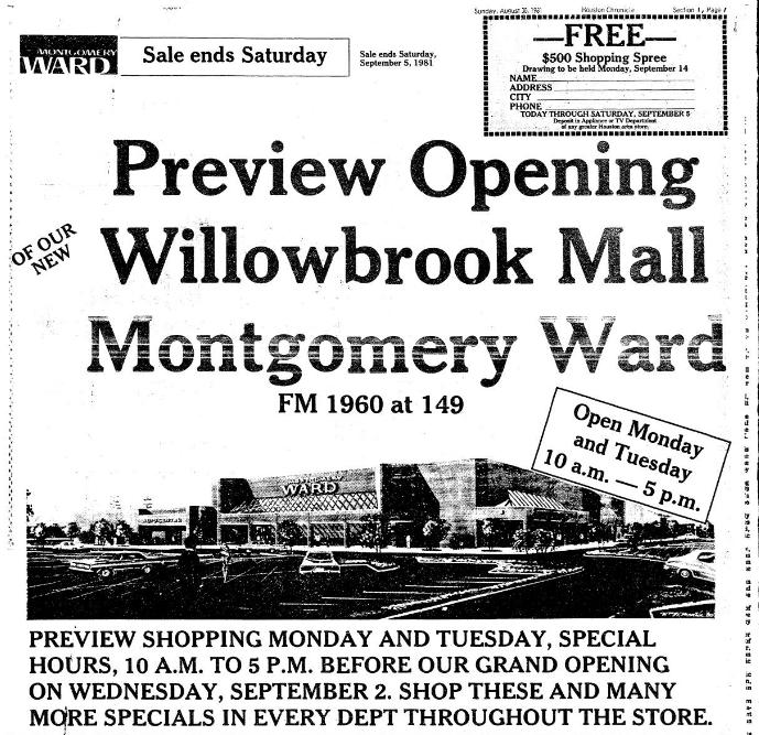 Montgomery Ward, Willowbrook Mall