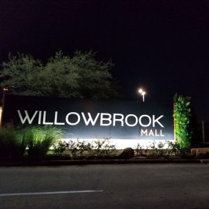 Willowbrook Sign at Night