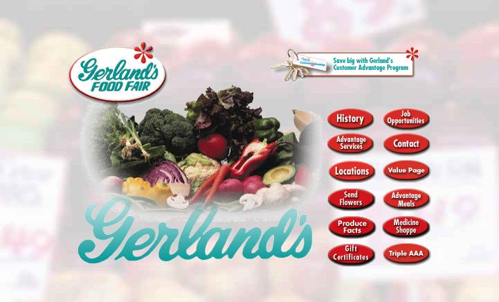 Gerland's Food Fair website, 2002