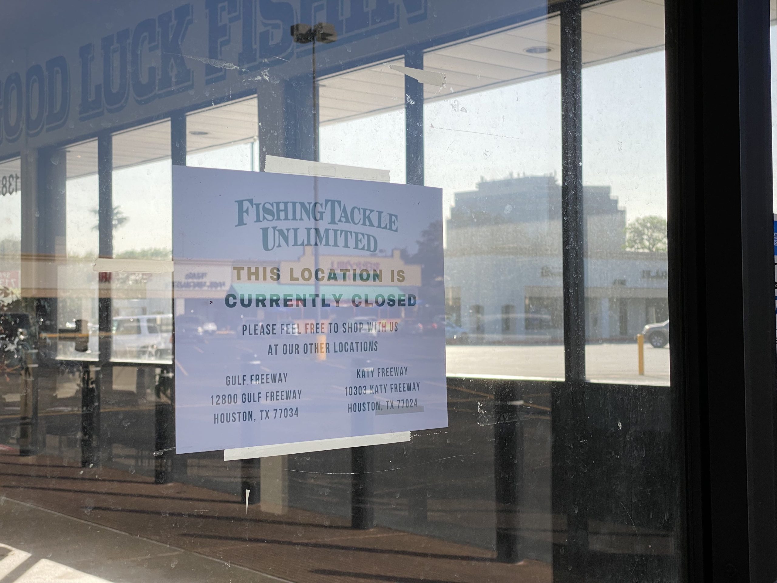 Fishing Tackle Unlimited closing means the end for this historic former  Sugar Land Grocery Store – Houston Historic Retail