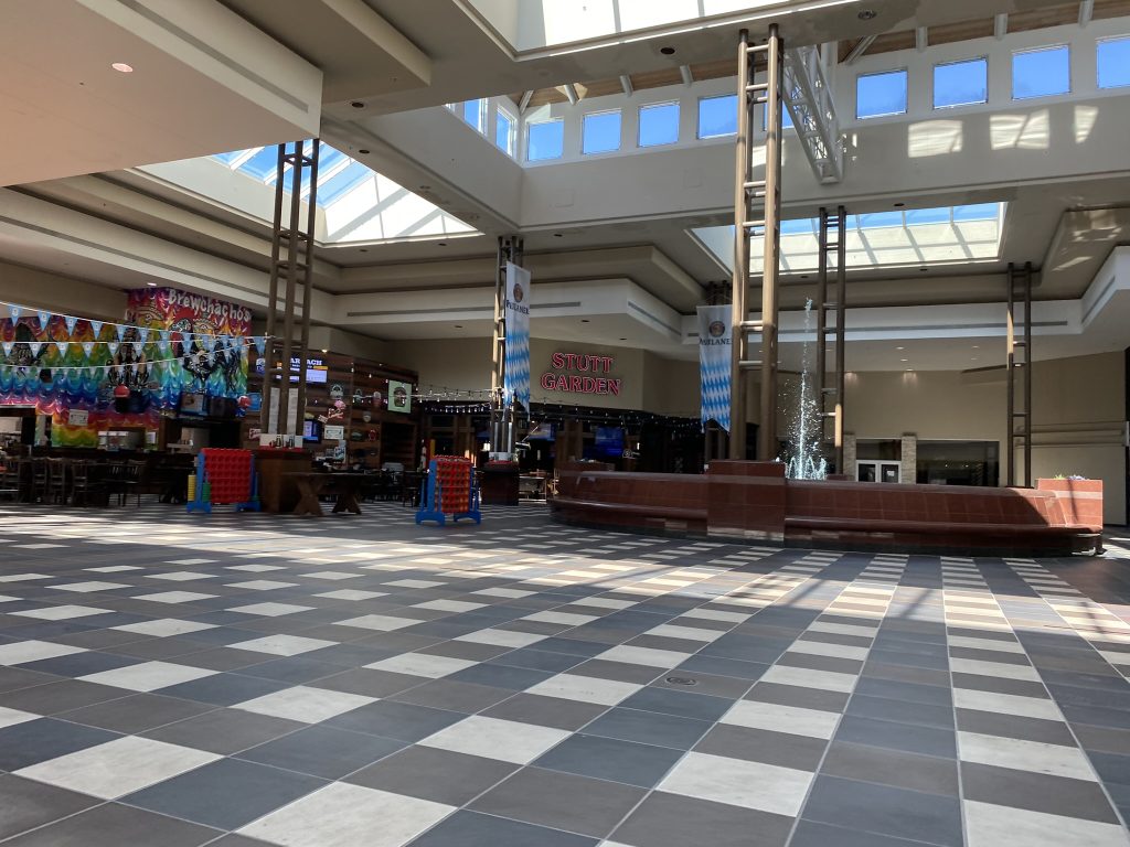 Front view of the food court