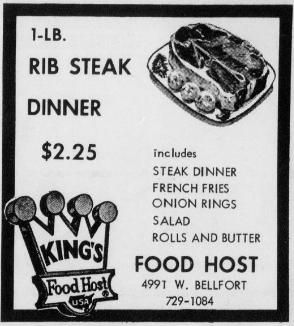 King’s Food Host, 1971