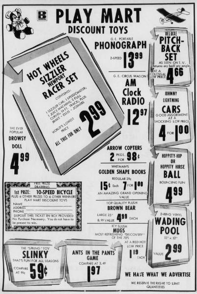 Playmart Ad, 1971